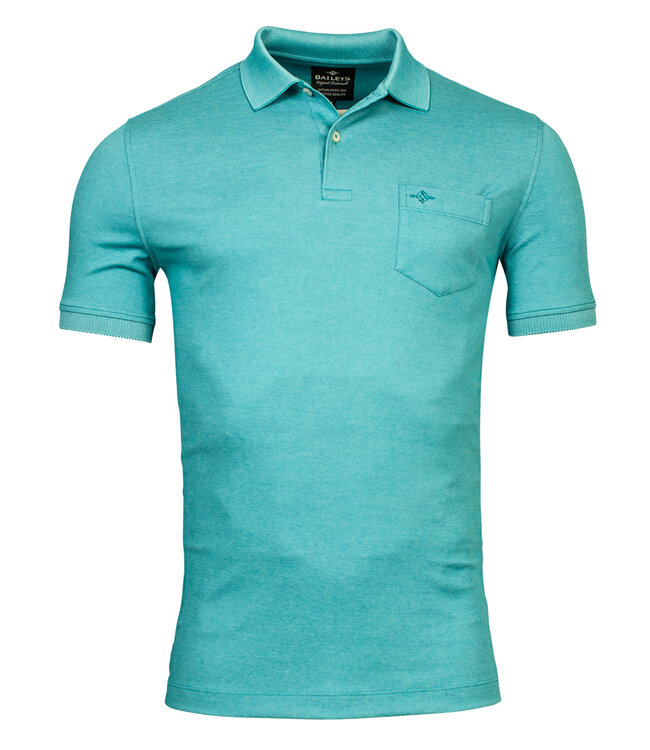 315280-78 heren polo deep aqua blauw 1knoops met borstzak
