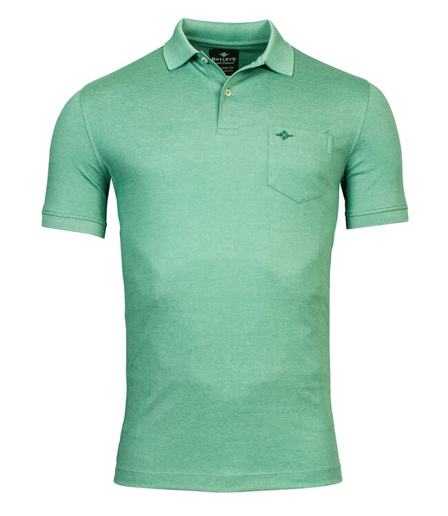 315280-70 heren polo groen green 1knoops met borstzak