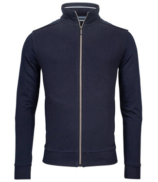 heren sweat vest donkerblauw ritsen