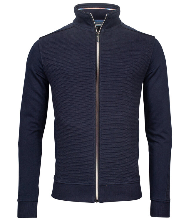 212292-55 Baileys heren sweat vest donkerblauw ritsen