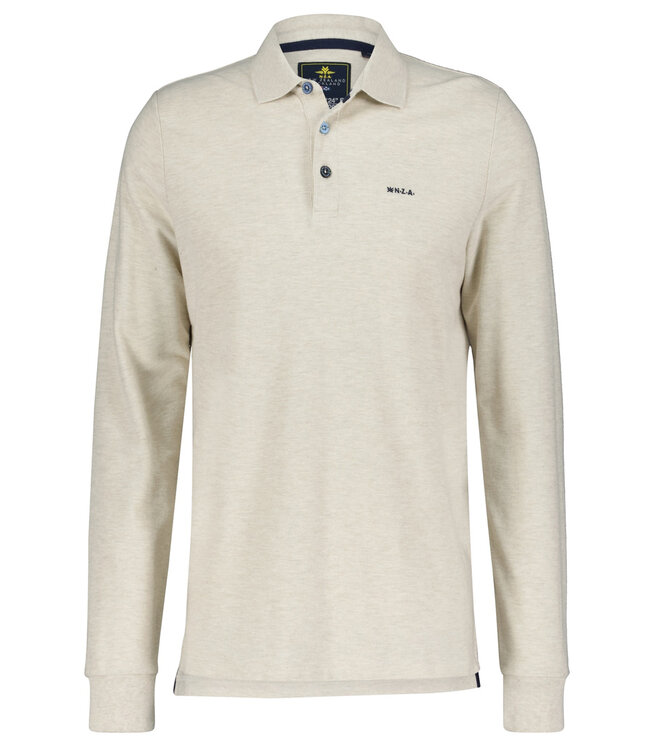 New Zealand Auckland 23GN221 Whitcombe beige kit polo lange mouw NZA polo long sleeve