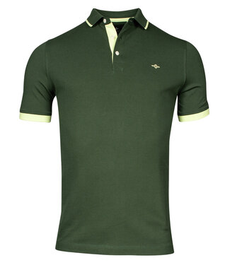 Baileys polo donkergroen katoen stretch