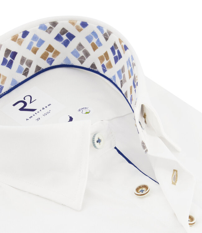 120.HBD.020 overhemd wit 1knoops button under