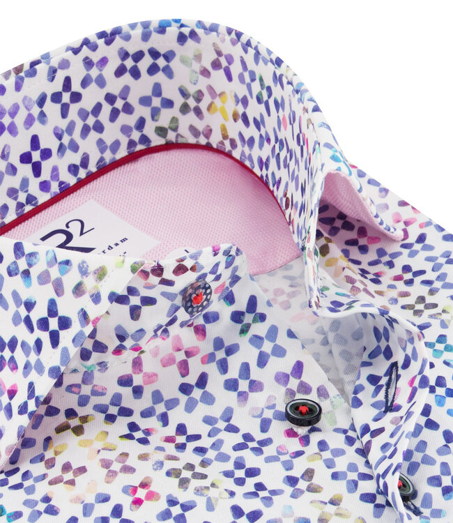 120.WSP.041 overhemd wit gekleurde grafische print