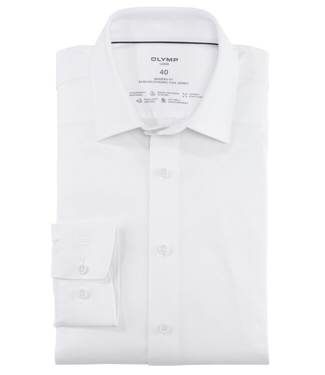 Olymp 1202 64 00 olymp overhemd wit dynamic flex jersey 24 7 seven