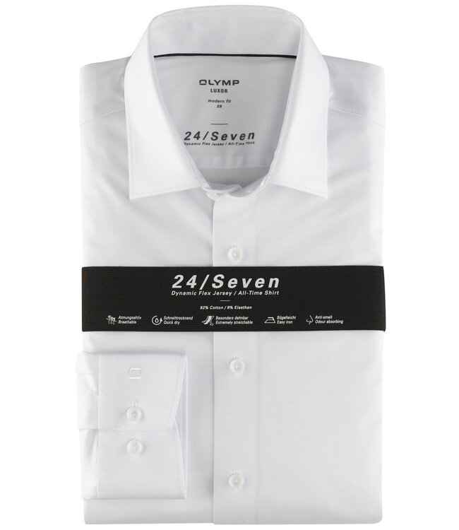 Olymp 1202 64 00 olymp overhemd wit dynamic flex jersey 24 7 seven