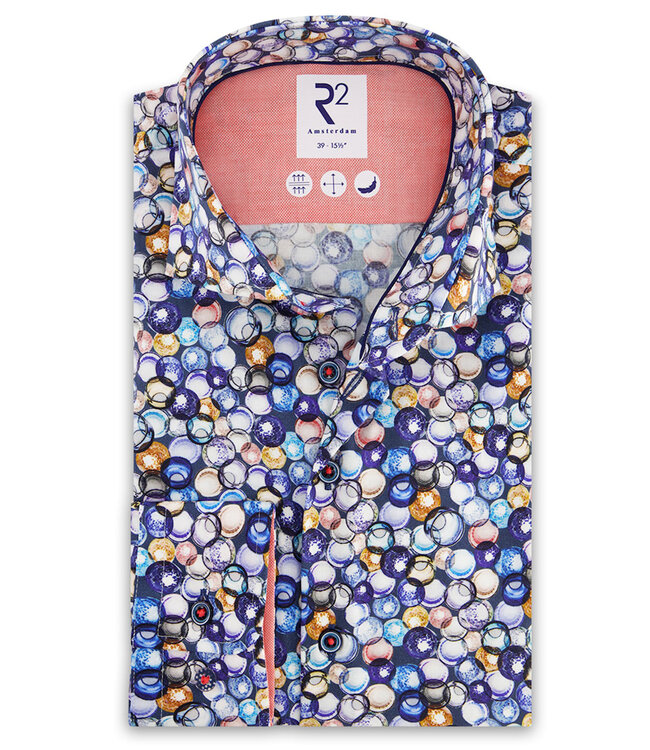 120.WSP.046 overhemd gekleurde water glazen print