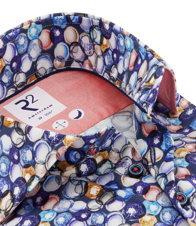 120.WSP.046 overhemd gekleurde water glazen print