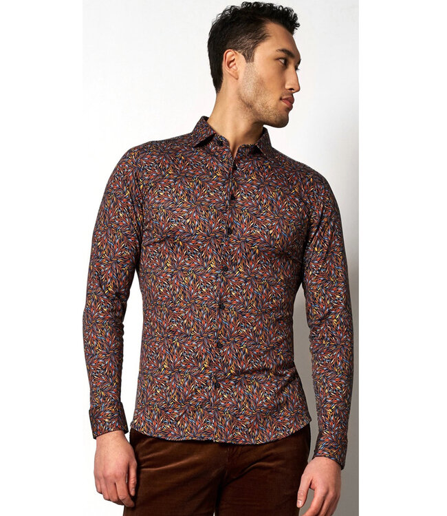 Desoto donkerblauw met gekleurde speciale grafische print