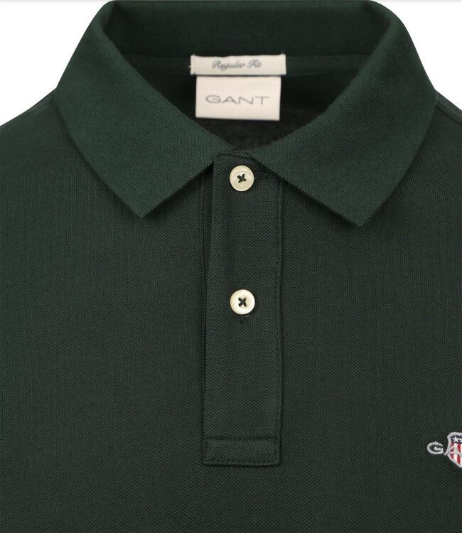 Gant gant heren polo donkergroen lange mouw