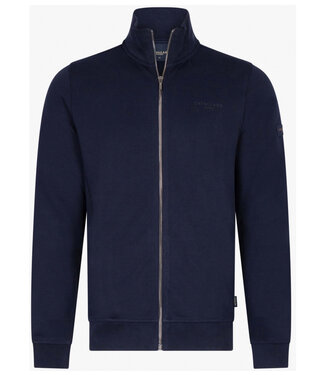 Cavallaro heren donkerblauw sweat vest  met rits en zakken