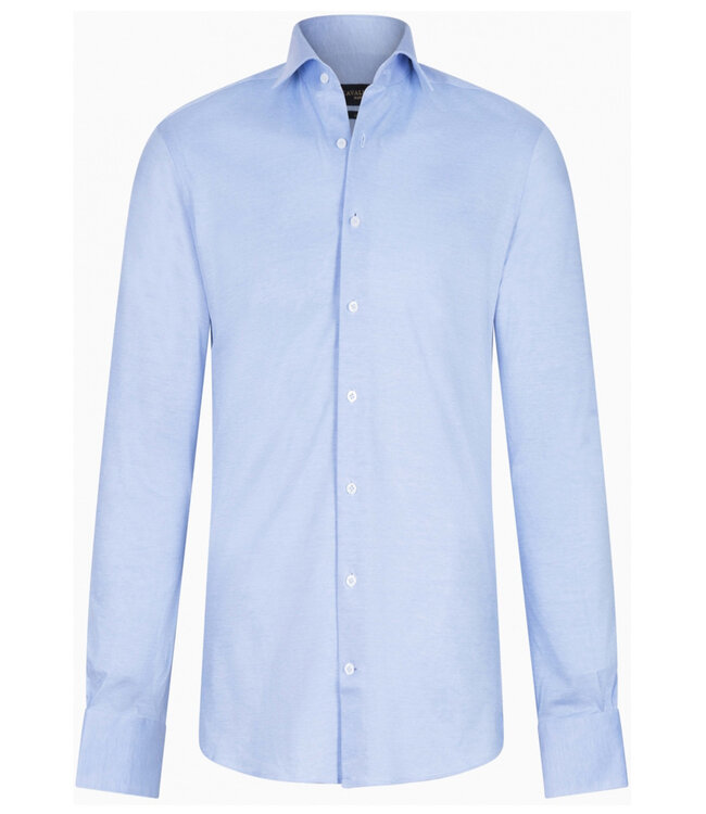 Cavallaro 110999116 600 heren jersey pique overhemd piquo shirt lichtblauw