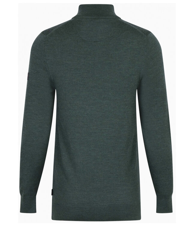 Cavallaro 118235002 530 heren groen zipper trui ritsje merino wol sage green
