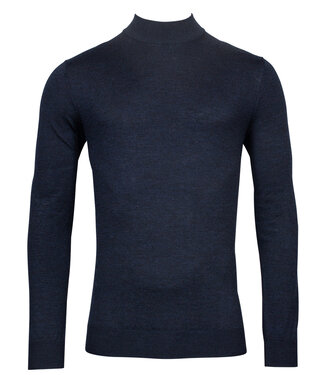 Thomas Maine heren donkerblauw turtle trui merino wol