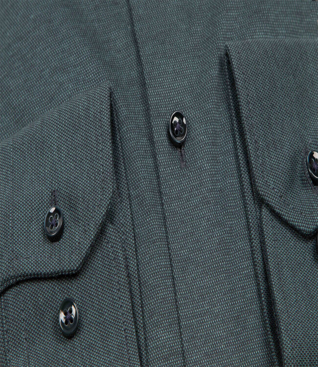 Desoto Luxury 30008-30 691 heren overhemd slim fit petrol groen supima jersey piquee katoen