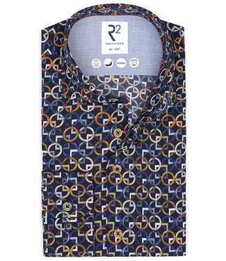 donkerblauw limited edition rondjes print