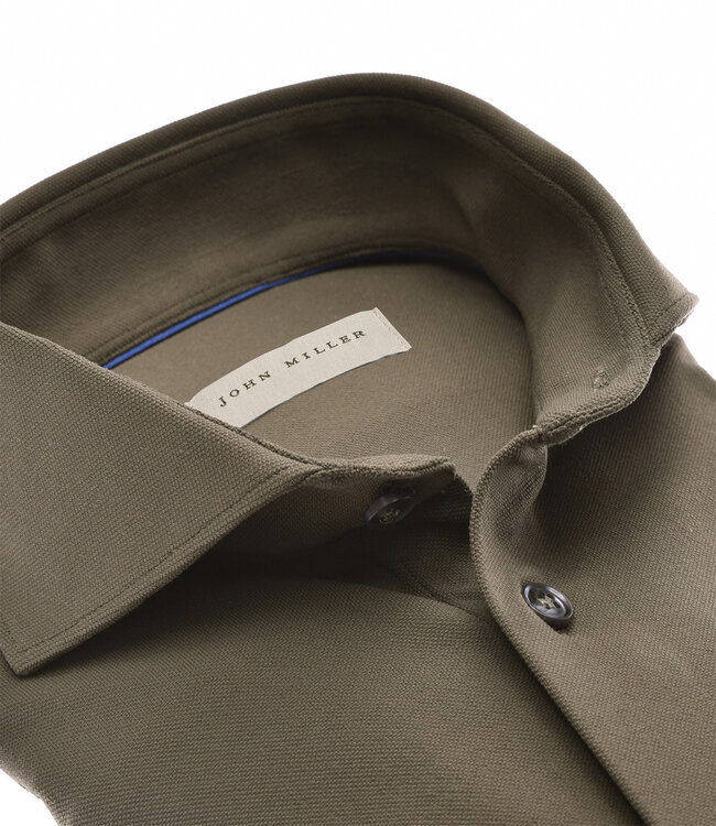 John Miller 5140879 585 donkergroen heren overhemd hyperstretch