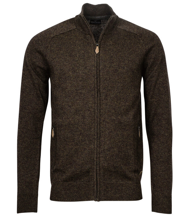 heren vest donkerbruin lamswol