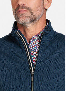 heren vest blauw blue structuur