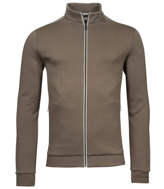 Thomas Maine heren taupe bruin sweat vest