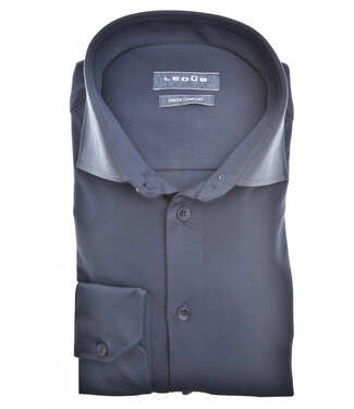 overhemd modern fit donkerblauw jersey tricot