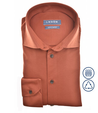 overhemd modern fit brique oranje jersey tricot