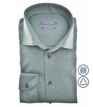 overhemd modern fit groen jersey tricot