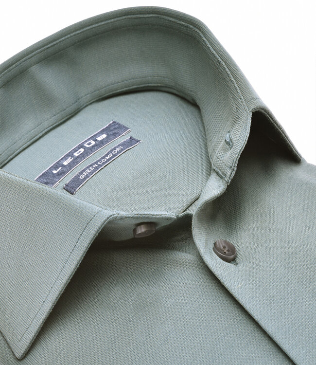 0142046 overhemd modern fit groen jersey tricot
