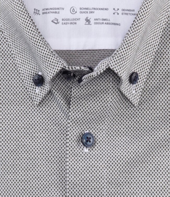 Olymp 1206 44 47 overhemd donkergroen werkje button down donkergroene knopen