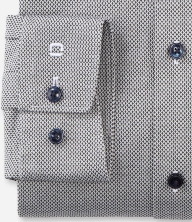 Olymp 1206 44 47 overhemd donkergroen werkje button down donkergroene knopen