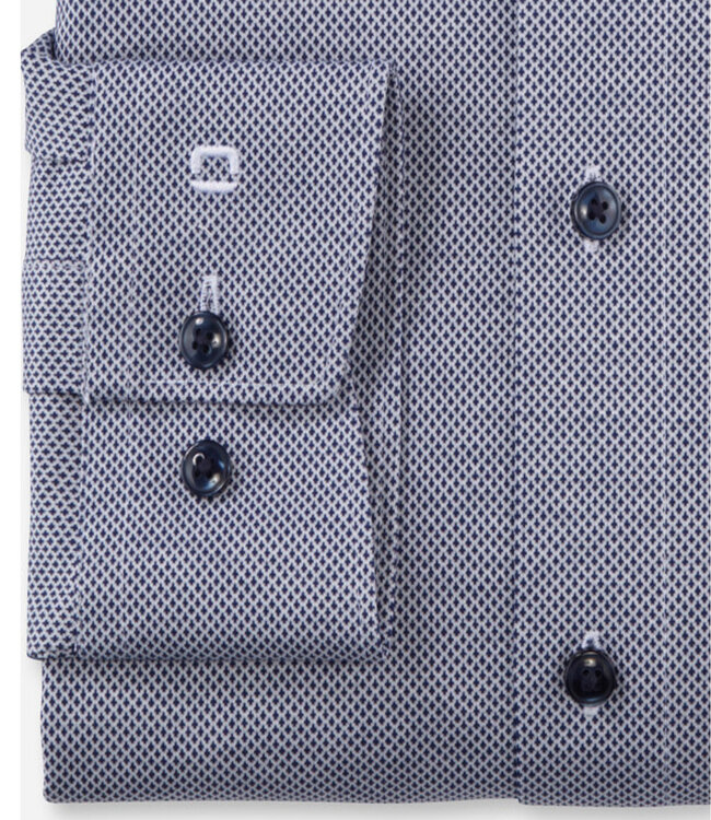 Olymp 1206 44 18 overhemd donkerblauw werkje button down donkerblauwe knopen