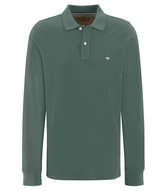 Fynch Hatton heren polo lange mouw groen sage green