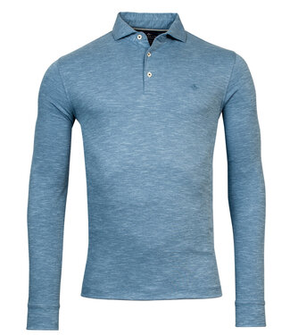 Baileys lange mouw polo blauw denim blue