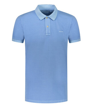 Gant blauw sunfaded sunbleached gentle blue gewassen heren polo korte mouw