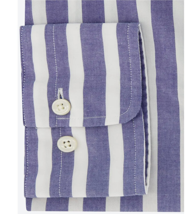 Gant 3240039-436 heren blauw wit brede streep lange mouw