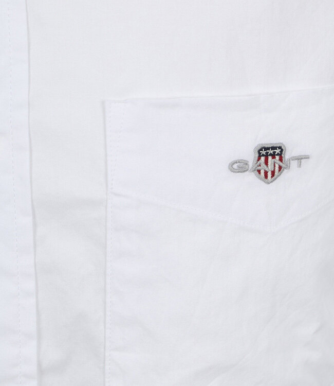 Gant 3000100-110 heren overhemd wit poplin 1knoops button down