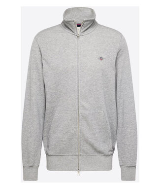 Gant heren grijs sweat vest met rits