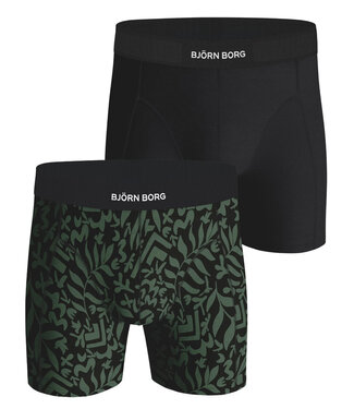 Bjorn Borg Boxers heren boxers 2pack zwart groen zwart print shorts