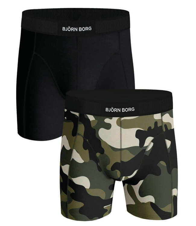 Bjorn Borg Boxers heren boxers 2pack zwart camouflage print shorts