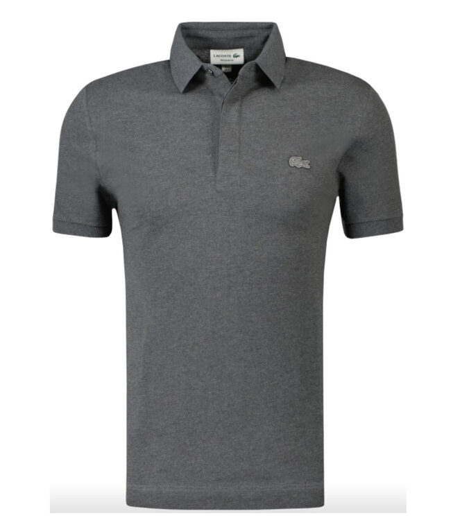 Lacoste PH5522 00 050 regular fit model Paris antraciet grijs polo antraciet grijs krokodil