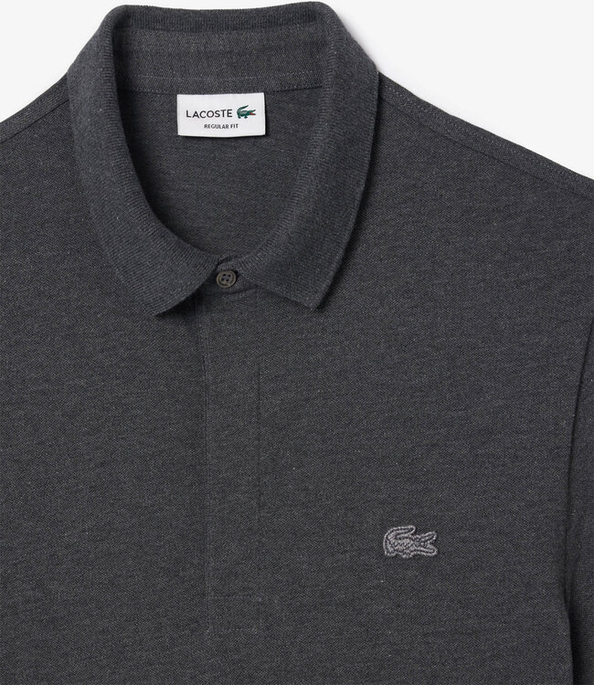 Lacoste PH5522 00 050 regular fit model Paris antraciet grijs polo antraciet grijs krokodil