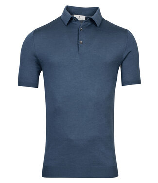 Thomas Maine heren polo korte mouw blauw