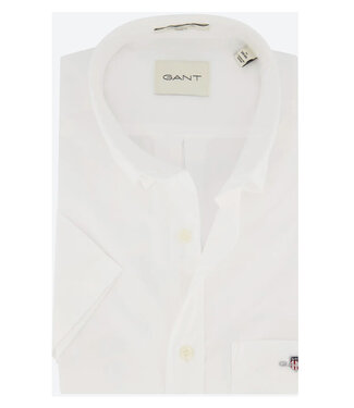 Gant heren overhemd wit korte mouw