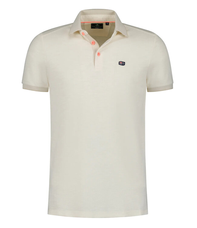 New Zealand Auckland Tutaepatu 24CN151 1024 polo beige structuur CREAM MELANGE Short Sleeve
