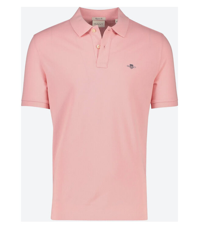 Gant 2210-671 roze bubbelgum pink heren polo korte mouw regular fit
