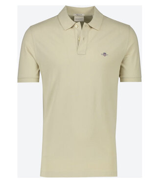 Gant beige heren polo korte mouw  regular fit