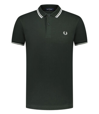 Fred Perry Twin Tipped polo donkergroen