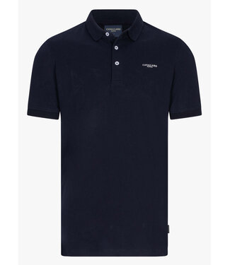 Cavallaro Cavallaro Bavegio heren polo donkerblauw katoen stretch