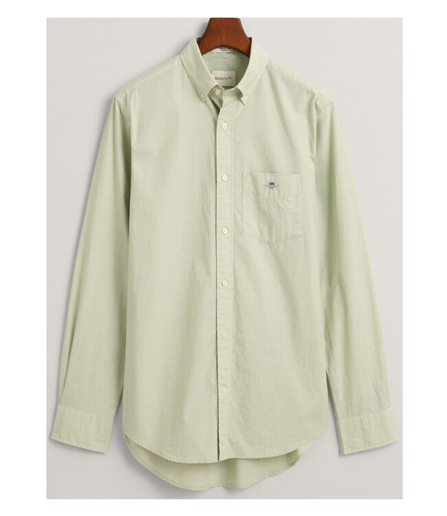 Gant 3000100-345 Gant heren overhemd olijfgroen poplin 1knoops button down