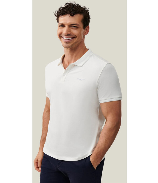 Cavallaro 116241010 off white Mandrio polo katoen stretch